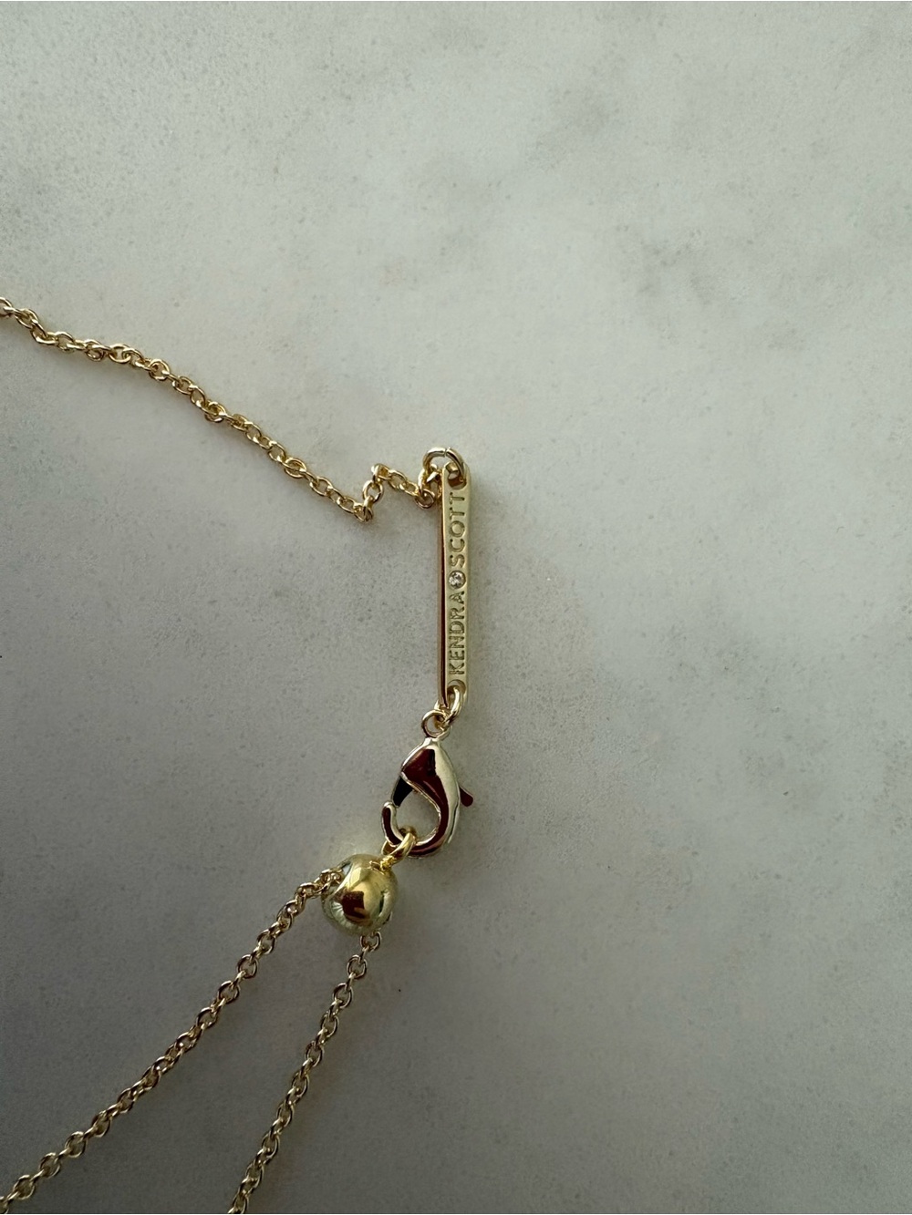 Kendra Scott Gold Necklace with White Ice Cream Cone Pendant - Picture 4 of 6